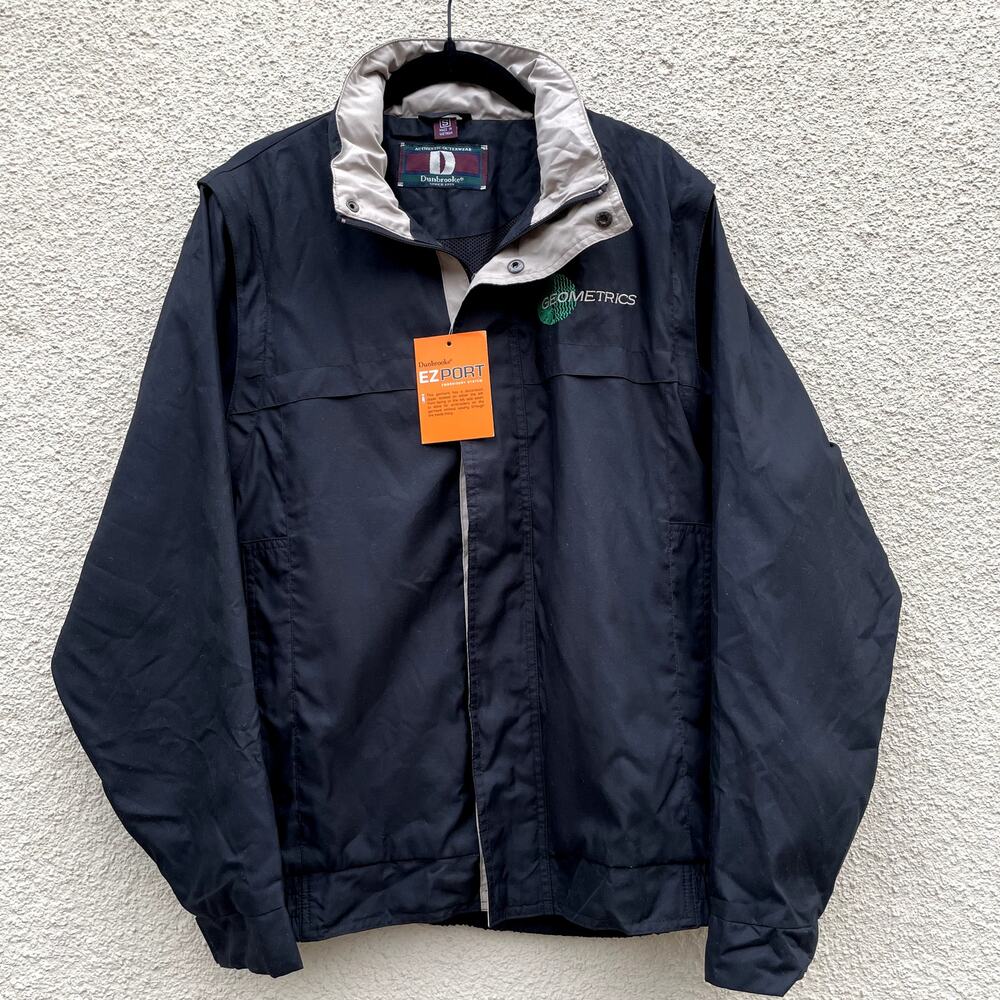 NEW Old Stock Vintage Dunbrooke Driver Jacket Geometrics Logo Mens Small